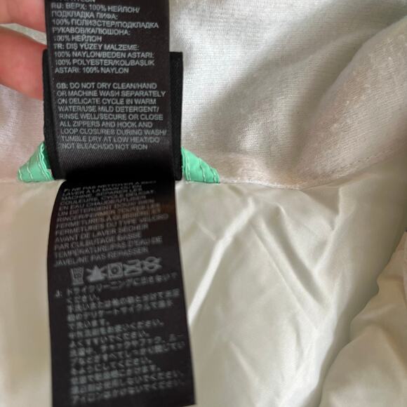 The North Face Girls Resolve Hooded Rain Jacket Mint Green Zip Sz XL (18) Spring - Picture 11 of 16